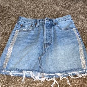 Levi’s premium denim diamond mini Skirt